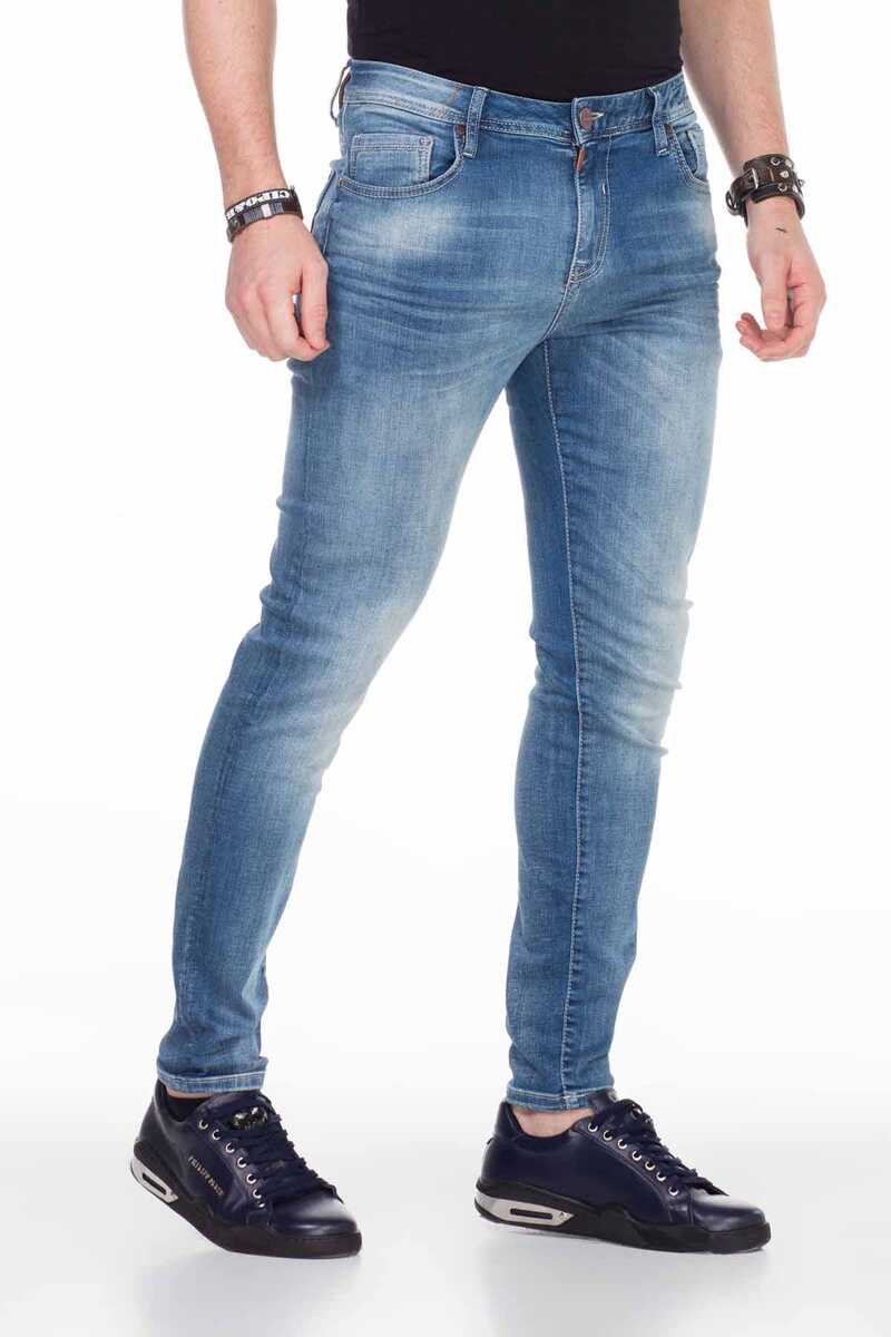 CD456 Washed Fabric Basic Men's Denim Jeans