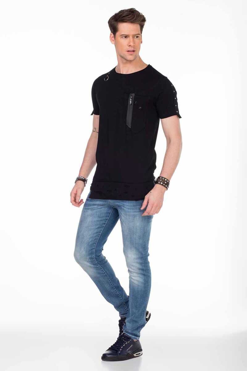 CD456 Washed Fabric Basic Men's Denim Jeans