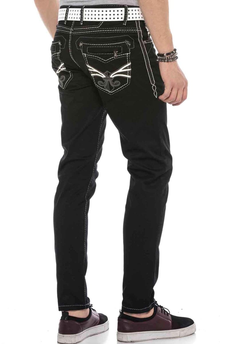 CD585 Back Pocket Embroidered Jeans