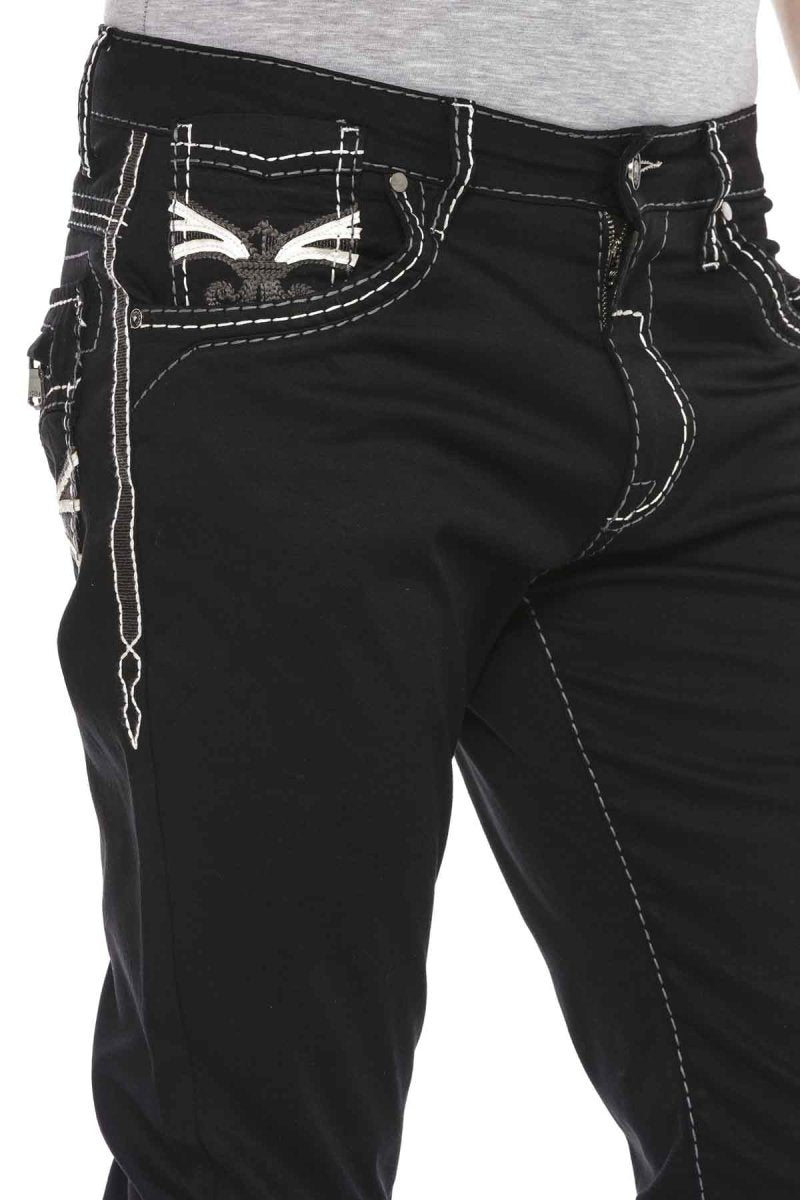 CD585 Back Pocket Embroidered Jeans
