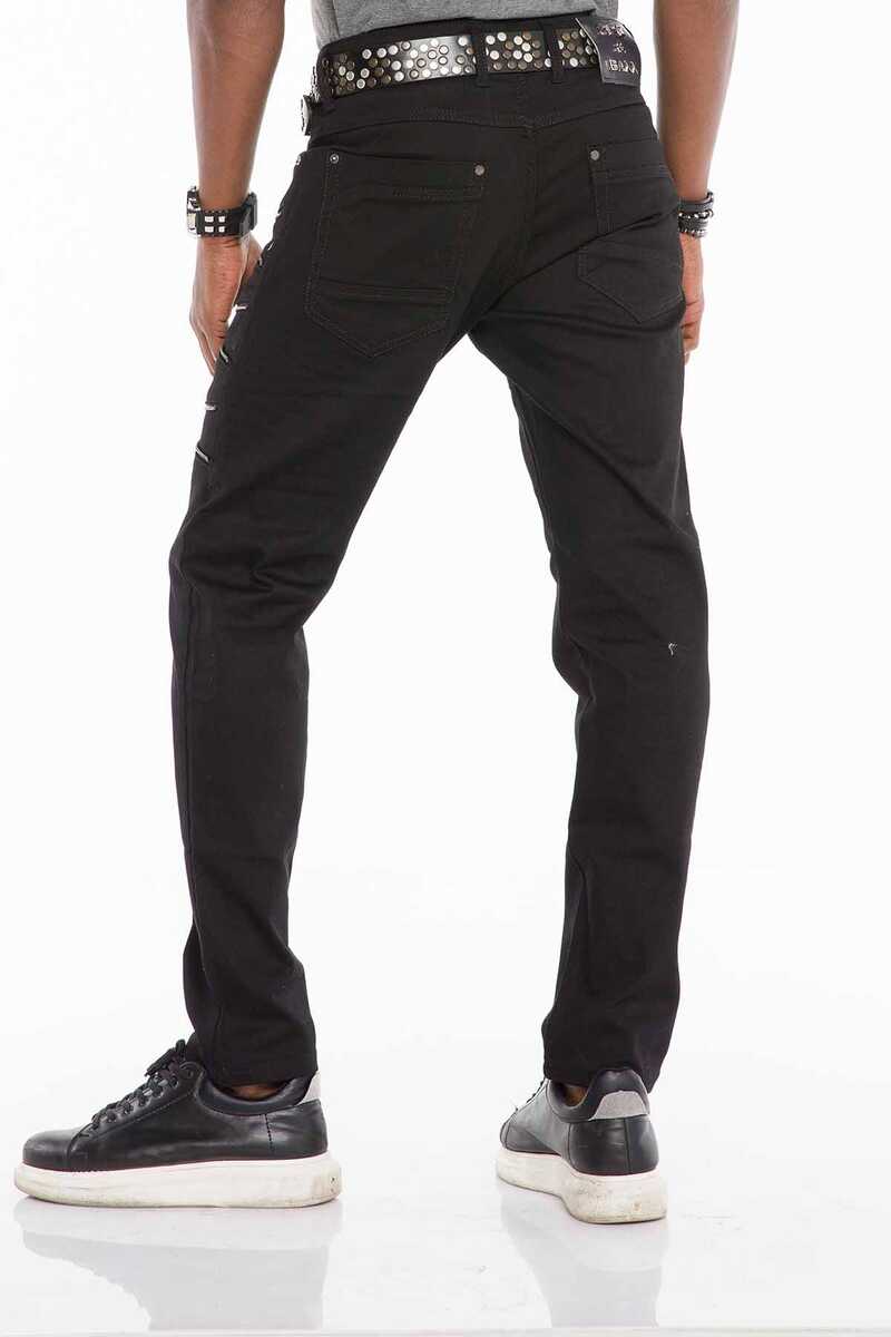 CD509 Zip Detail Slim Fit Men's Jeans