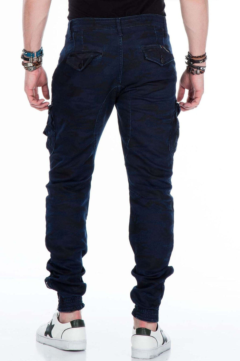 CD422 Cargo Pocket Elastic Skinny Camo Pants