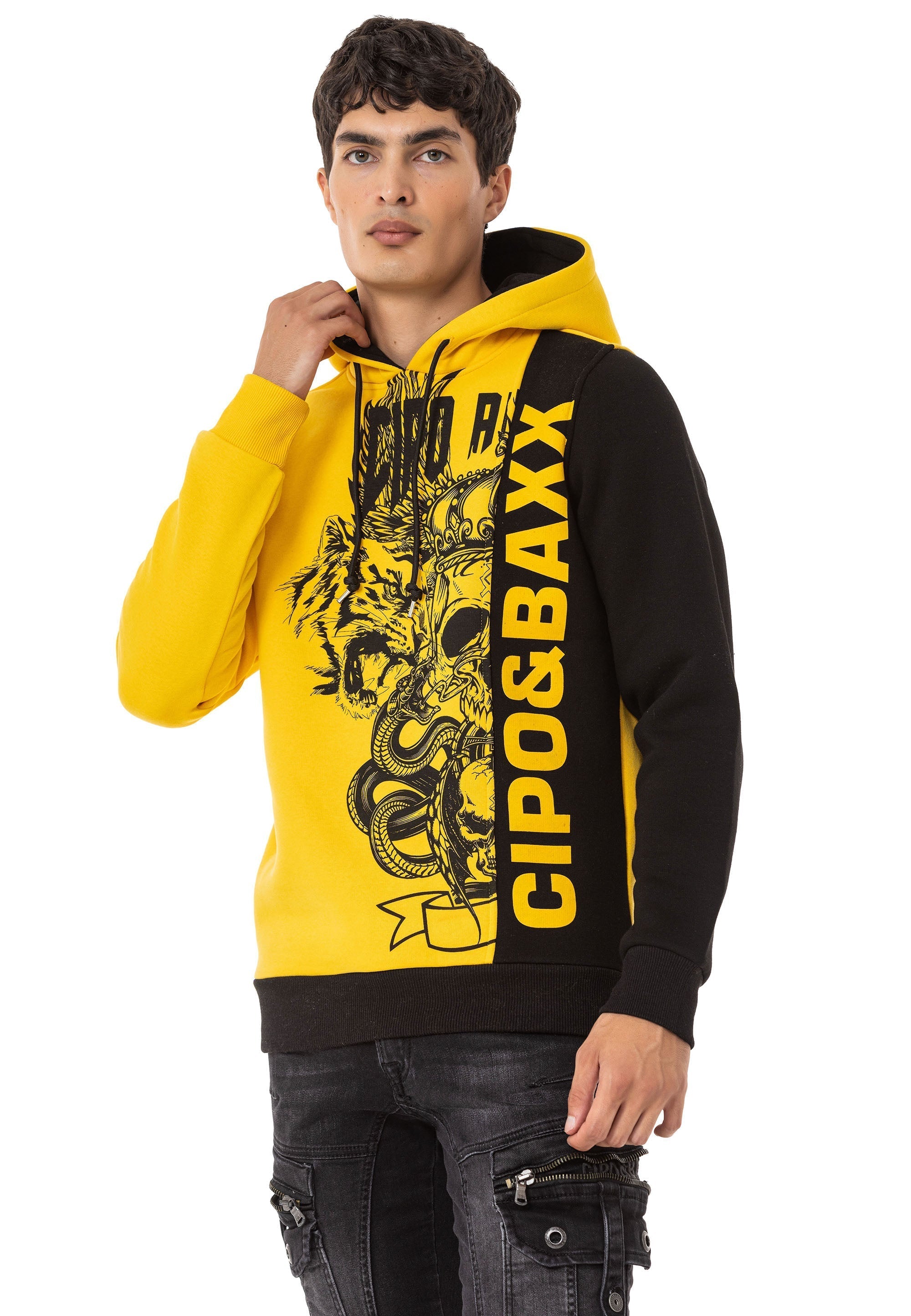 CL541 Men's Hooded Street Style Logo Sweatshirt