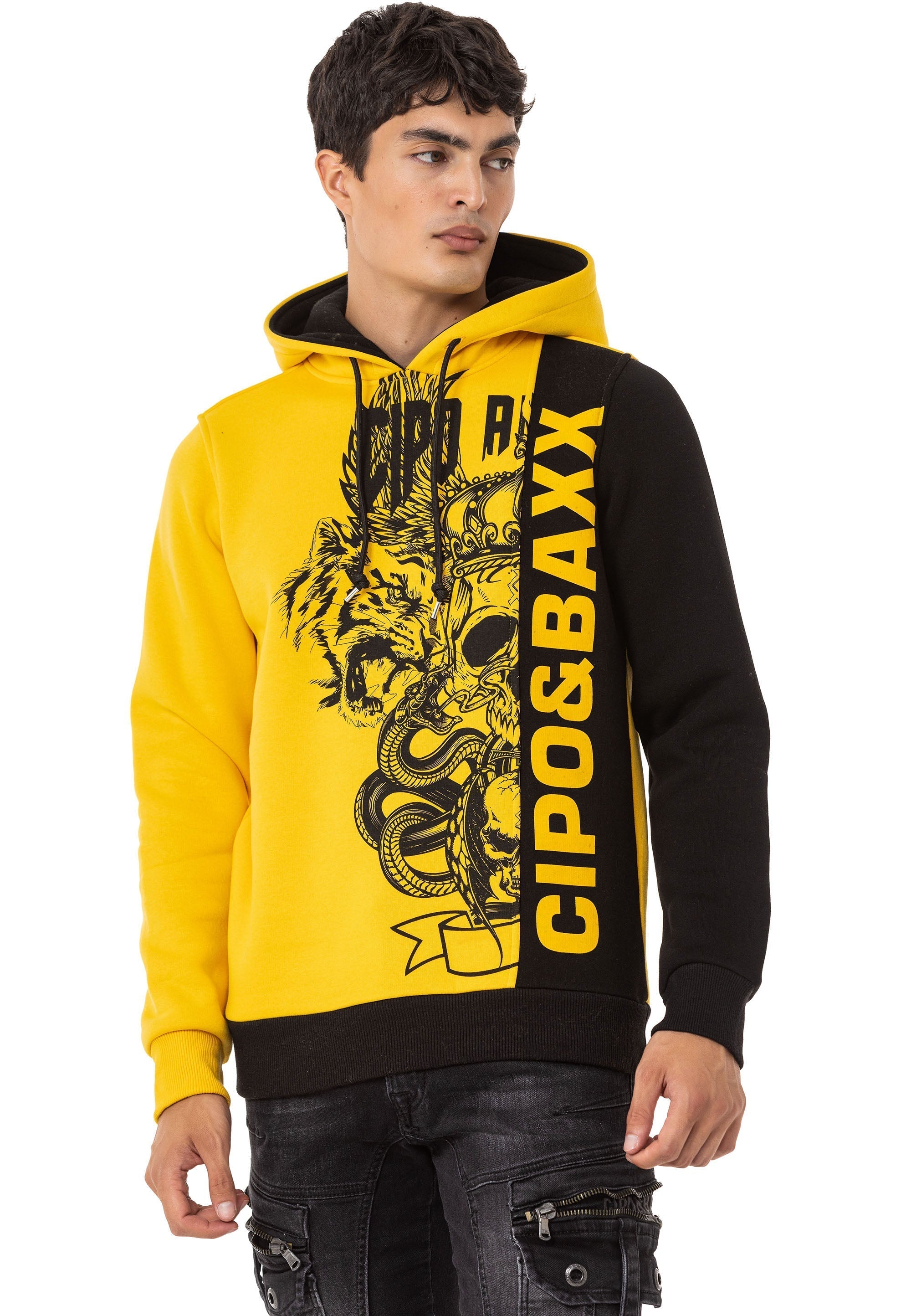 CL541 Men's Hooded Street Style Logo Sweatshirt