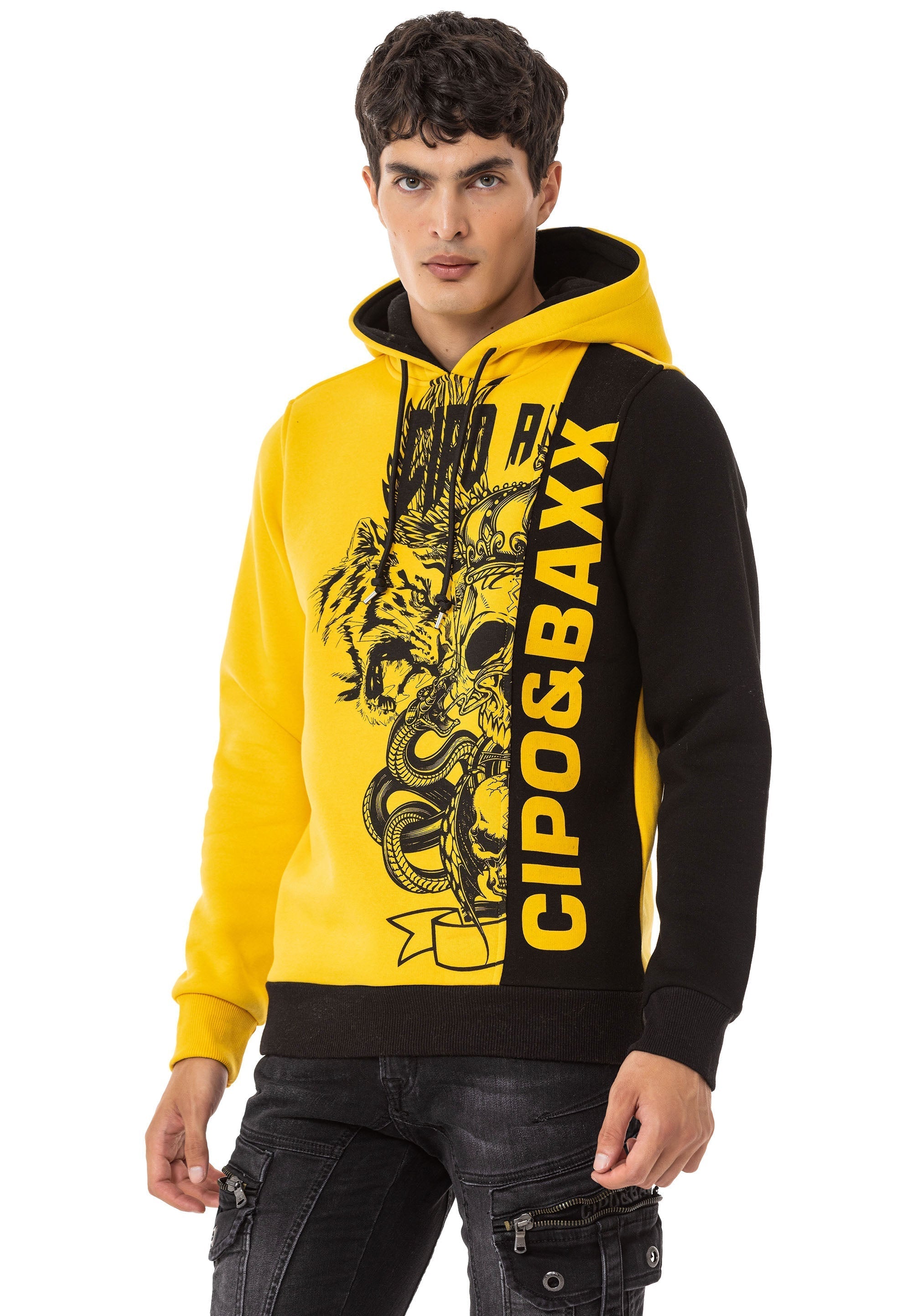 CL541 Men's Hooded Street Style Logo Sweatshirt