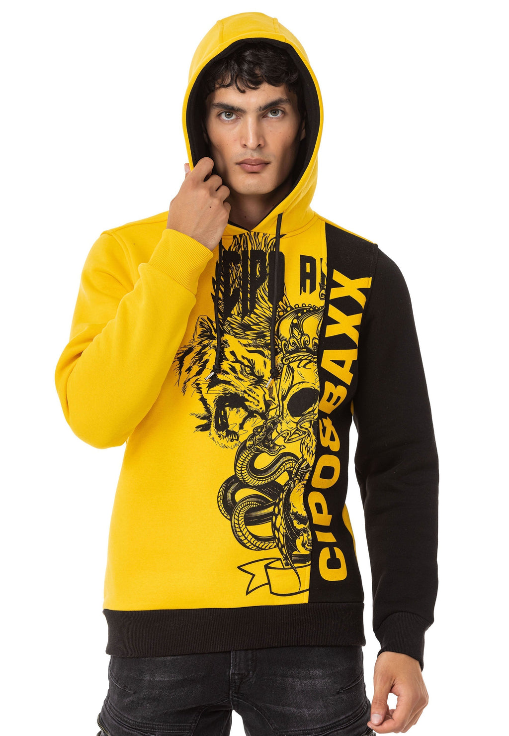 CL541 Men's Hooded Street Style Logo Sweatshirt