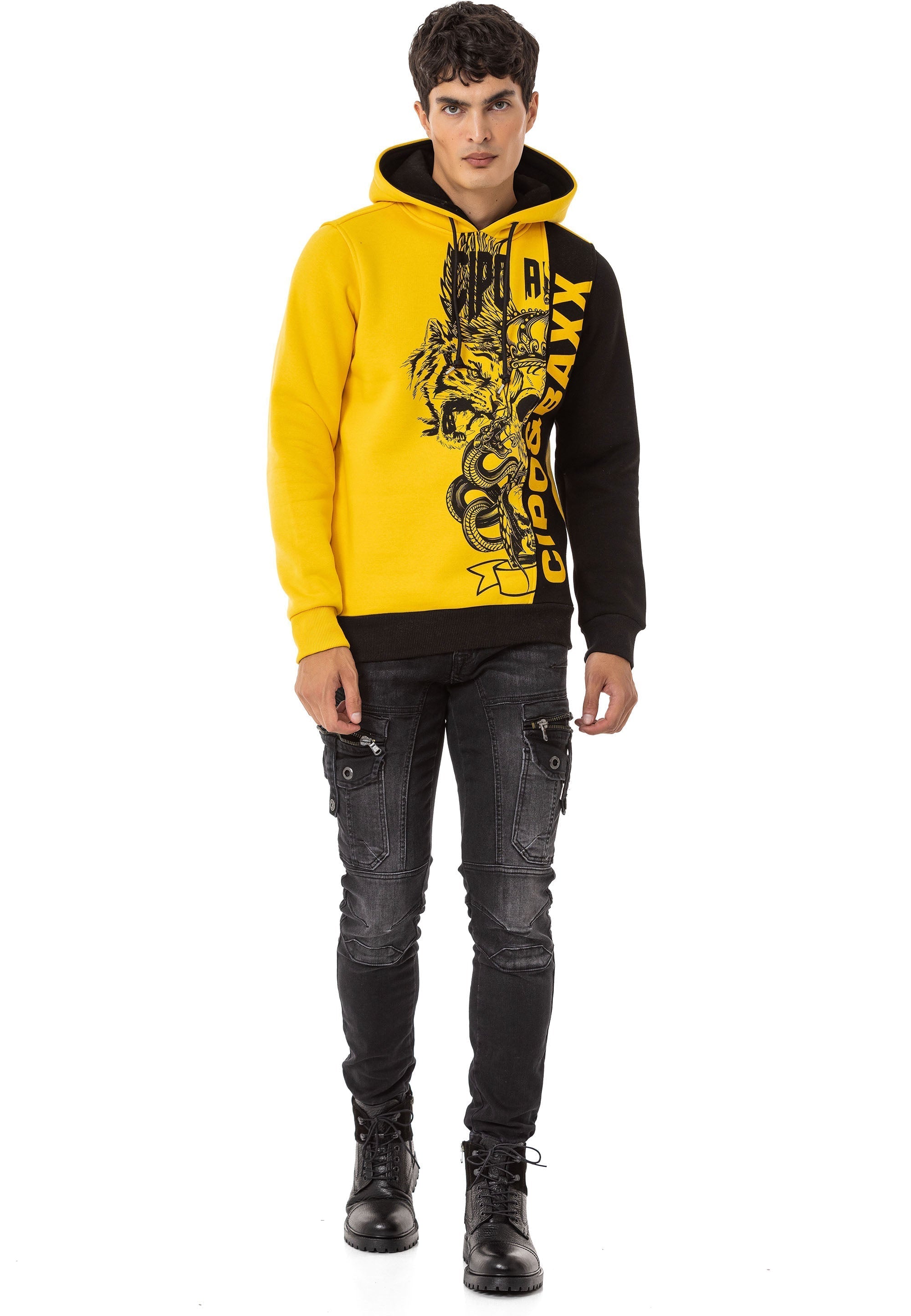 CL541 Men's Hooded Street Style Logo Sweatshirt