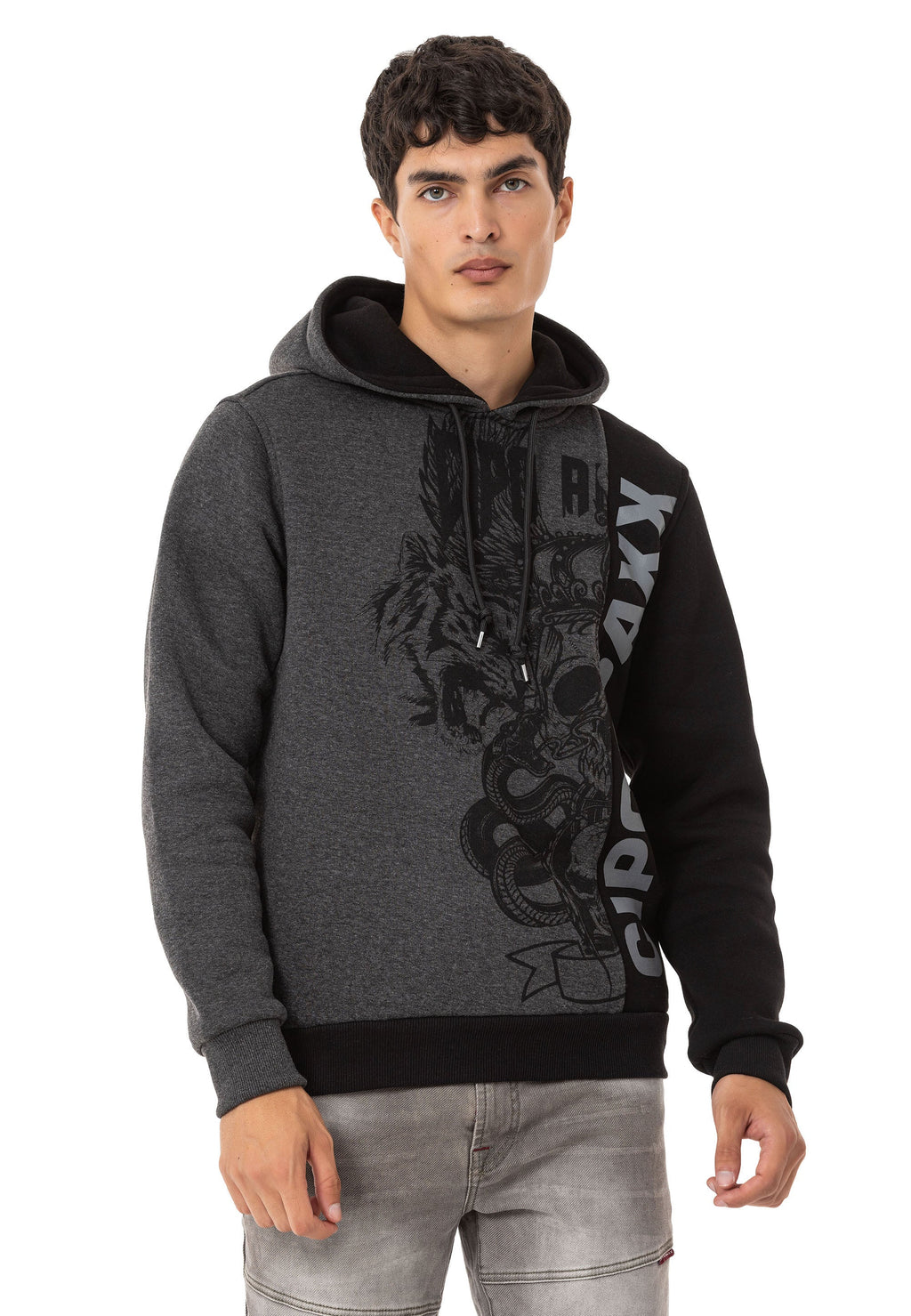 CL541 Men's Hooded Street Style Logo Sweatshirt