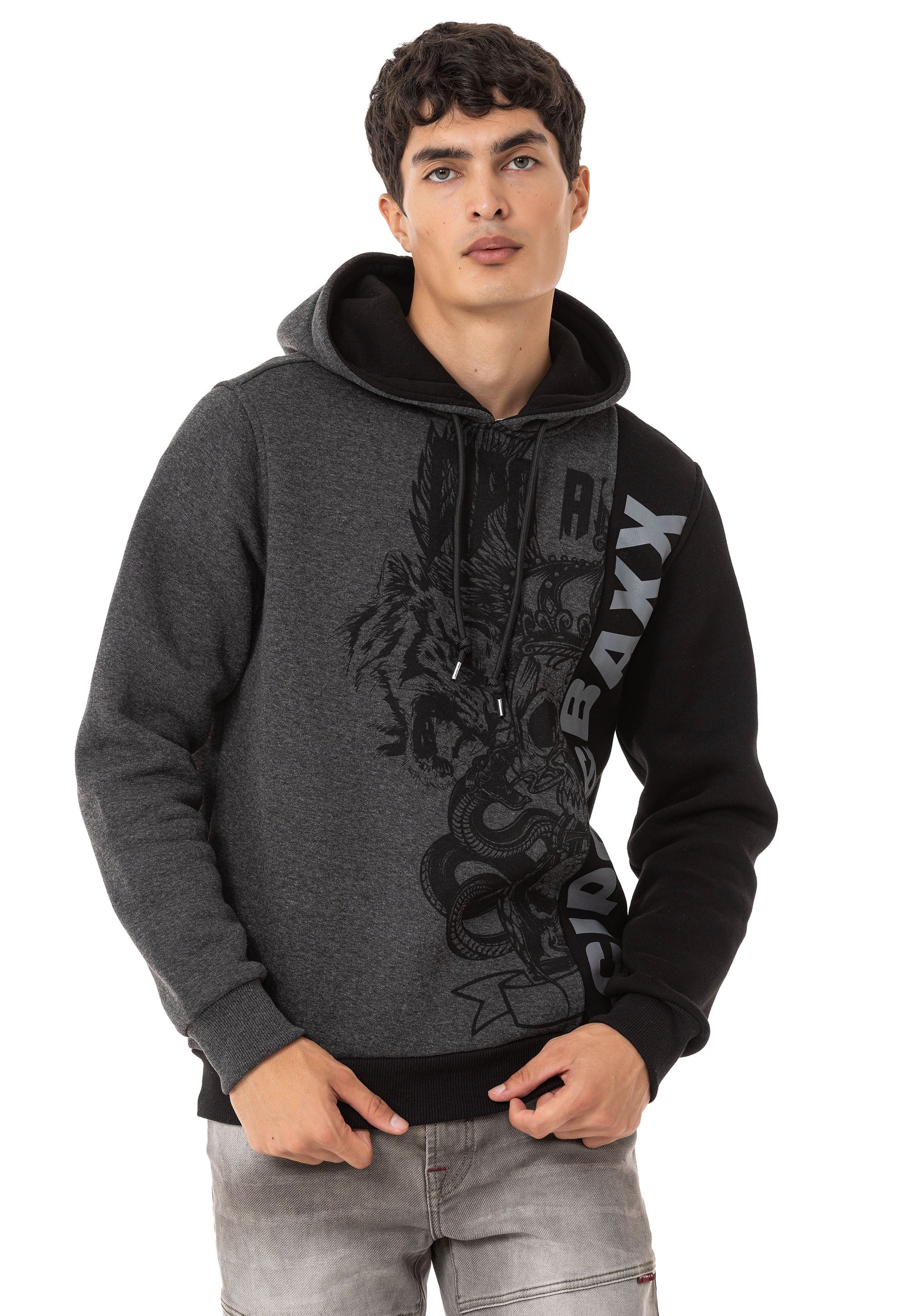 CL541 Men's Hooded Street Style Logo Sweatshirt