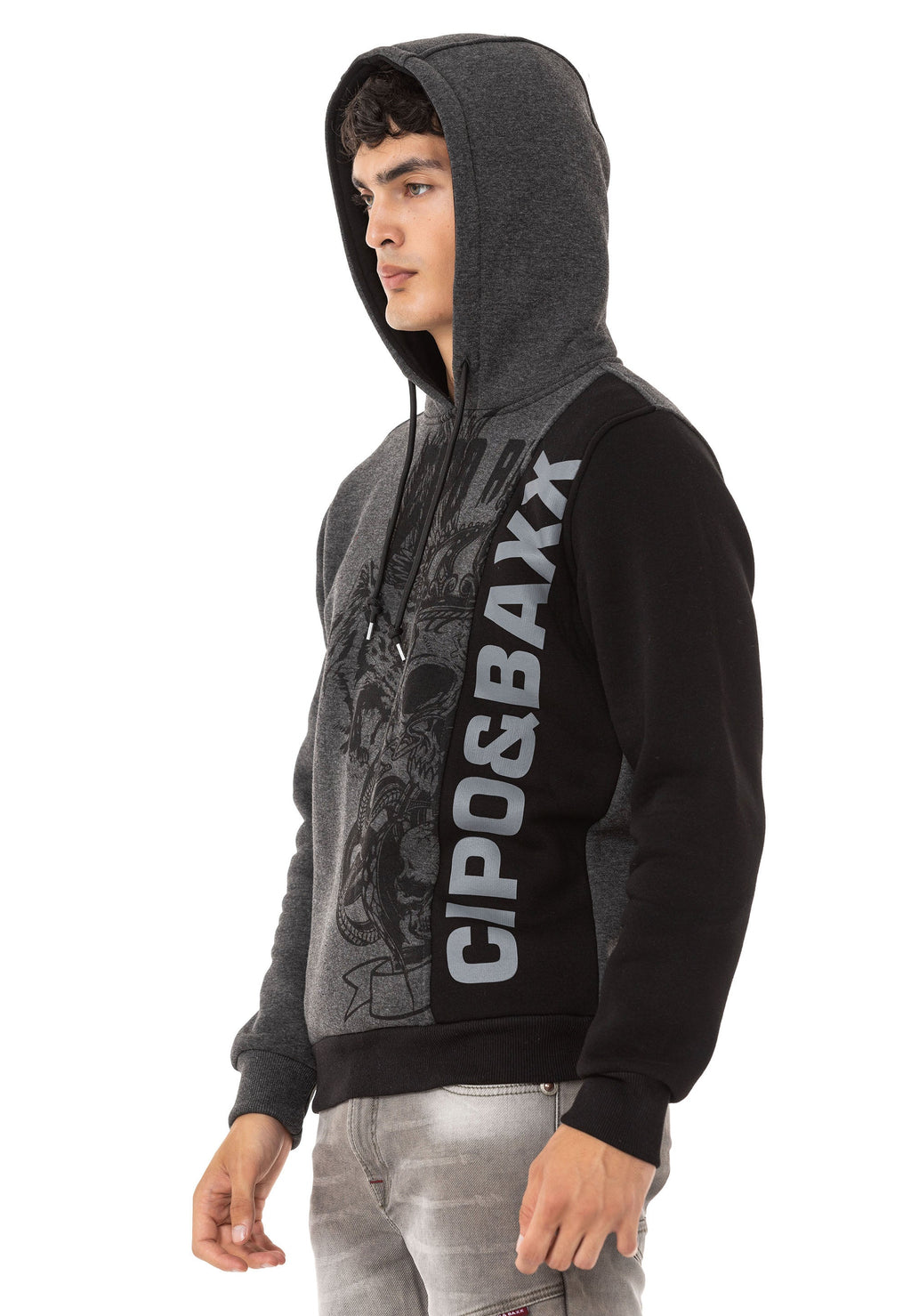 CL541 Men's Hooded Street Style Logo Sweatshirt