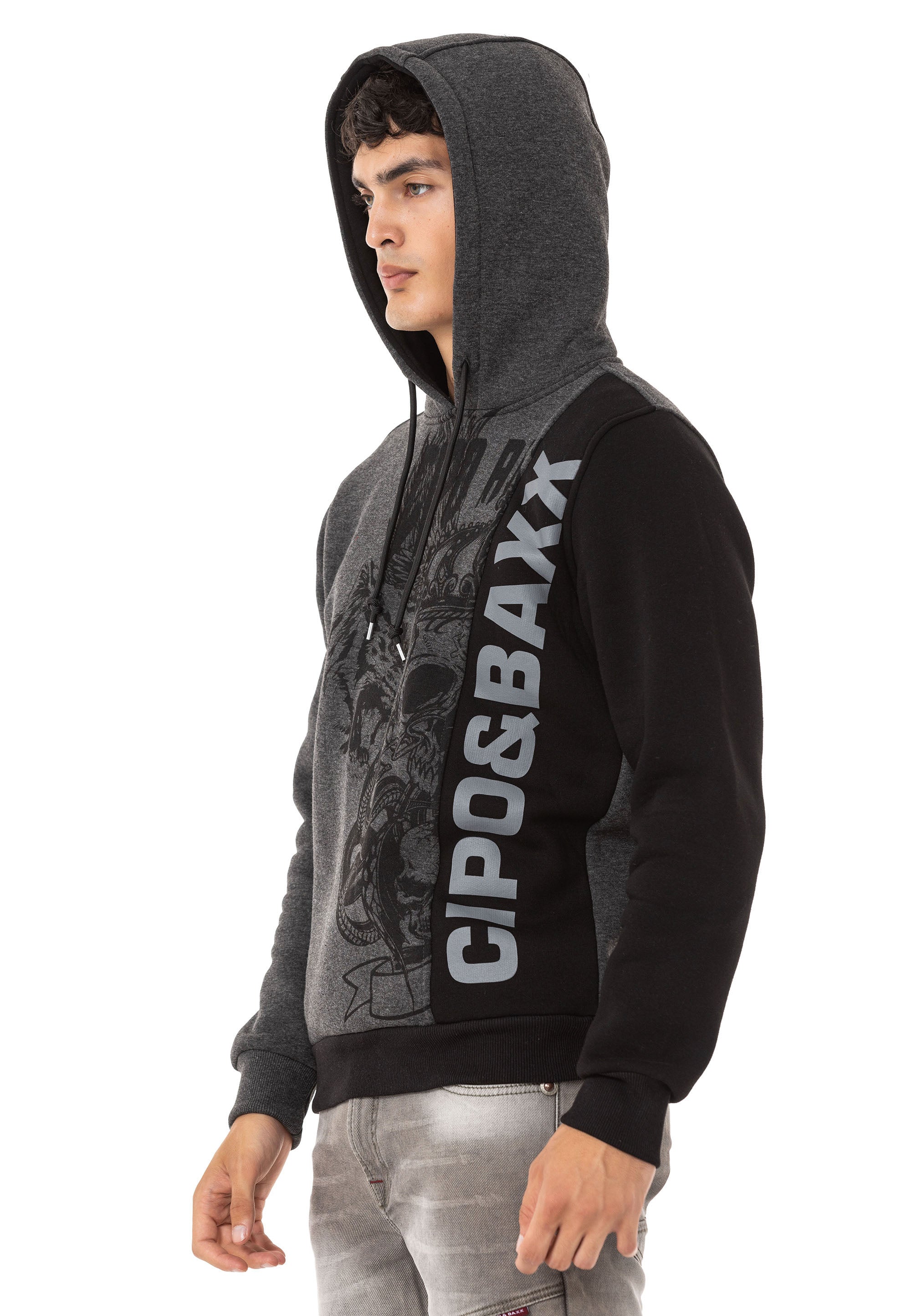 CL541 Men's Hooded Street Style Logo Sweatshirt