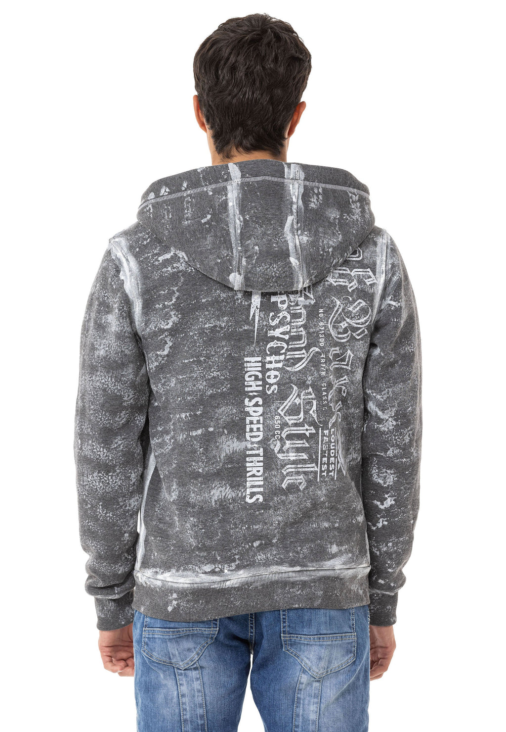 CL544 Men's Zip Hooded Sweatshirt – Zip-Up Hoodie, Everyday Sport Relaxed Fit