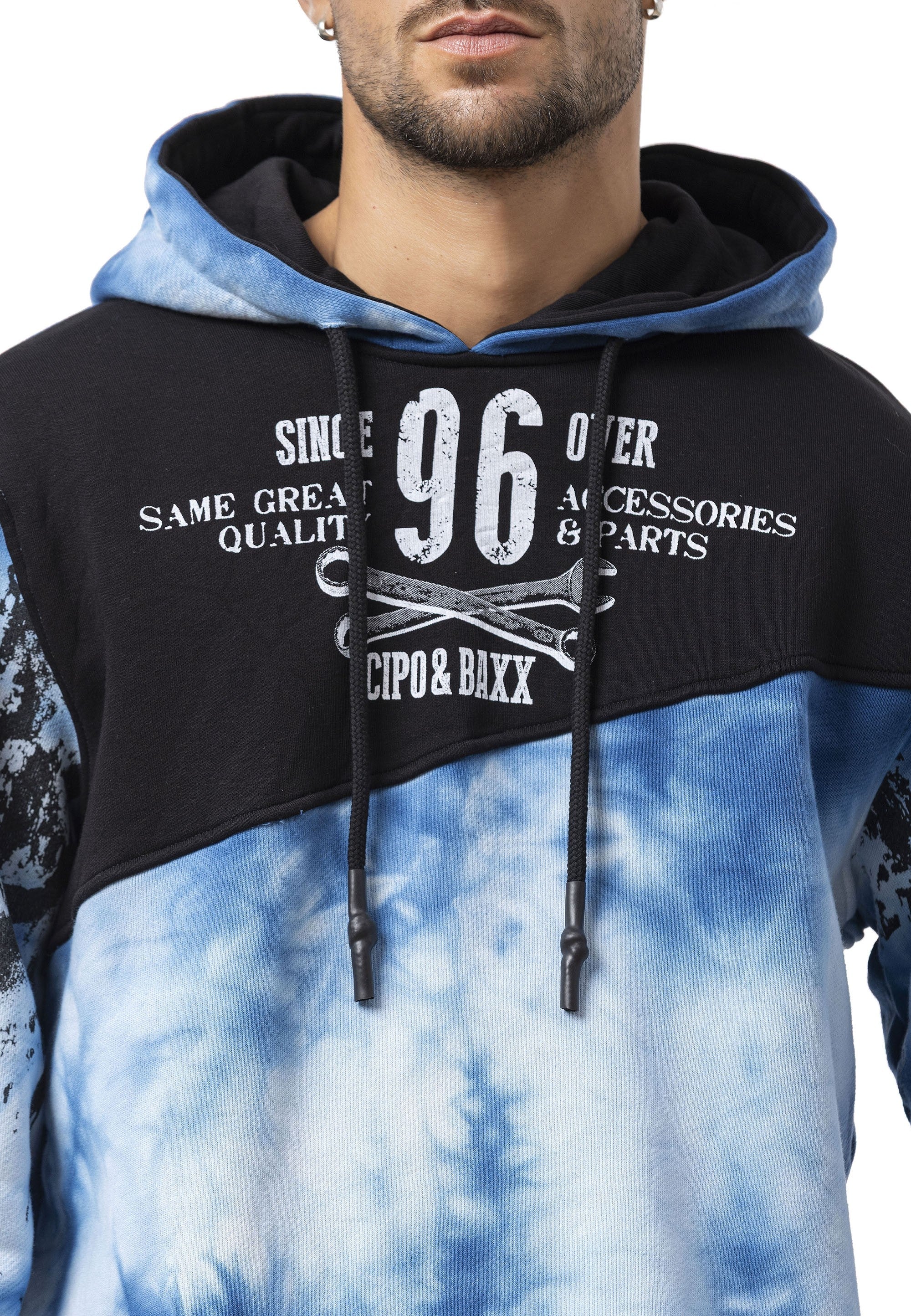 CL593 Men's Hoodie Sweatshirt – Modern Print, Hooded, Relaxed Fit