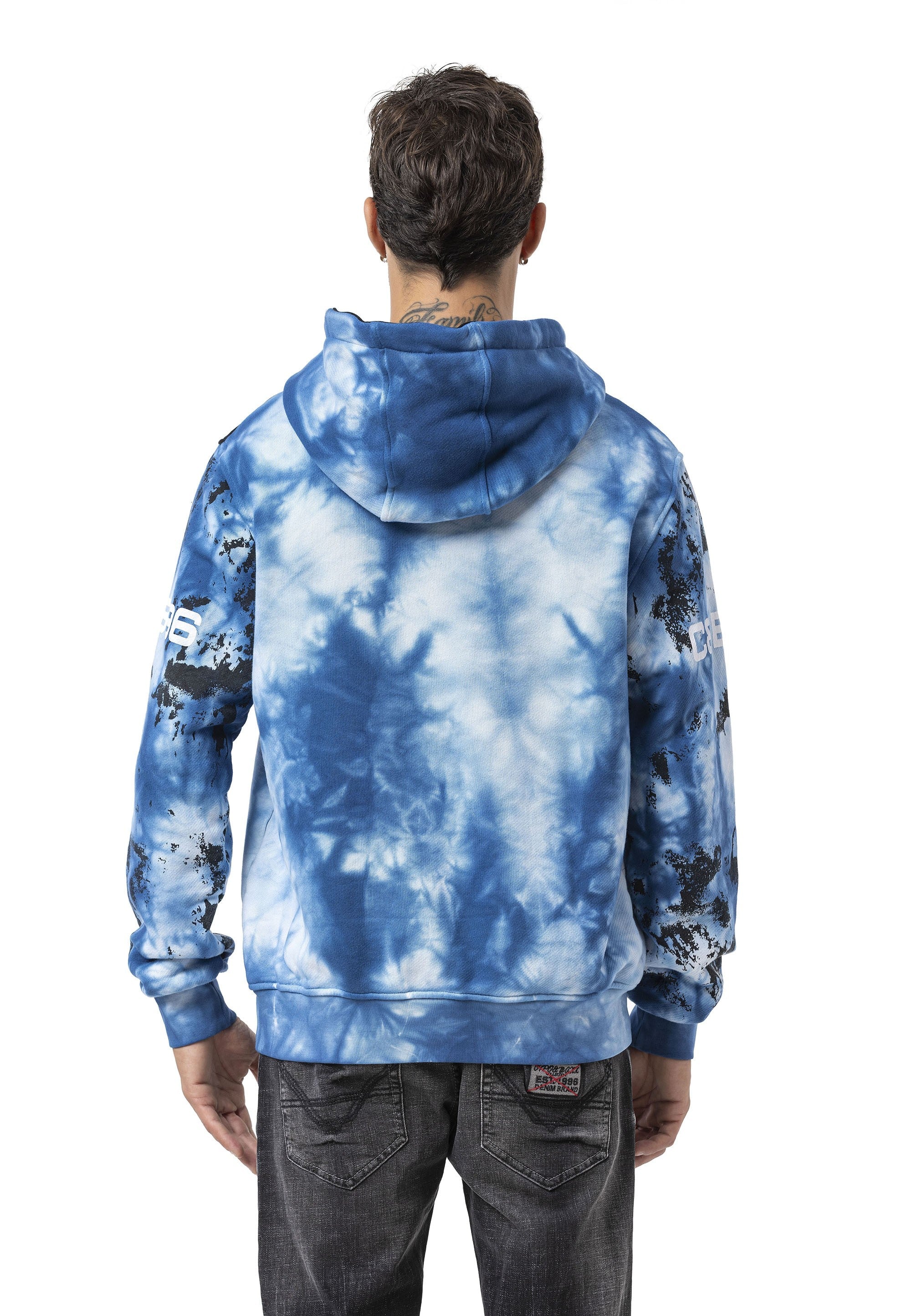CL593 Men's Hoodie Sweatshirt – Modern Print, Hooded, Relaxed Fit