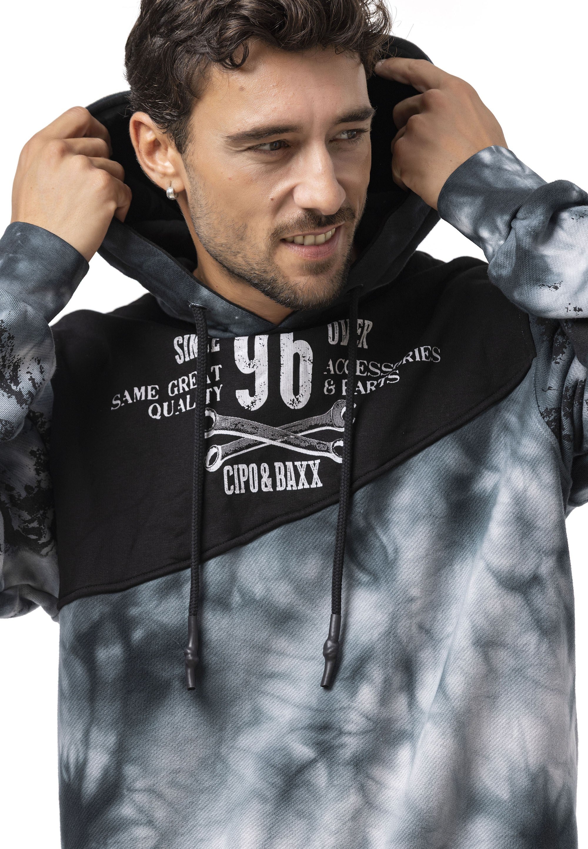 CL593 Men's Hoodie Sweatshirt – Modern Print, Hooded, Relaxed Fit