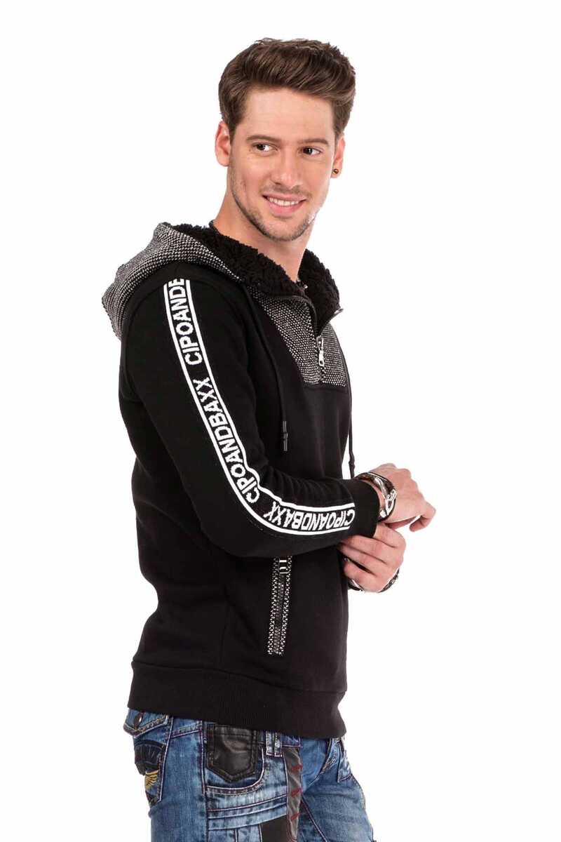 CL311 Hooded Zip Collar Men's Hoodie