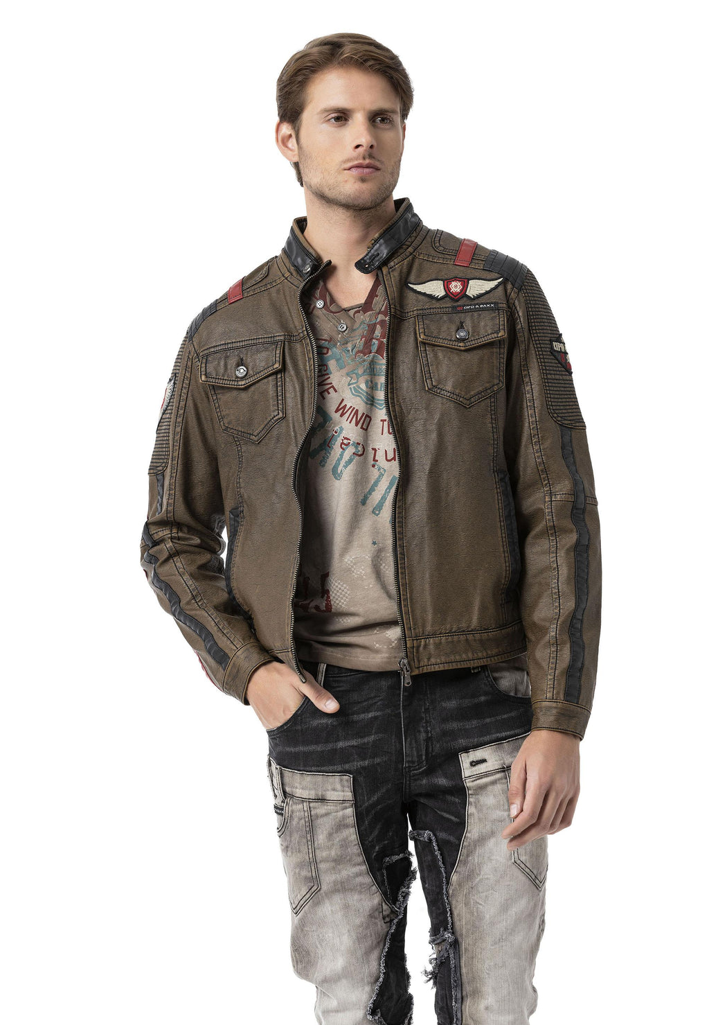 CJ304 Alfa Design Premium Leather Jacket