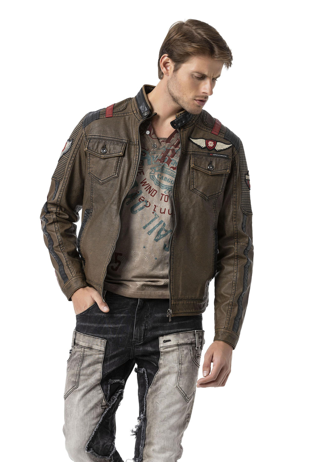 CJ304 Alfa Design Premium Leather Jacket