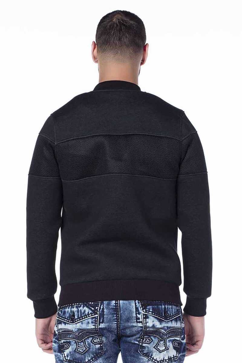CJ141 Zip Elastic Varsity Collar Men's Jacket