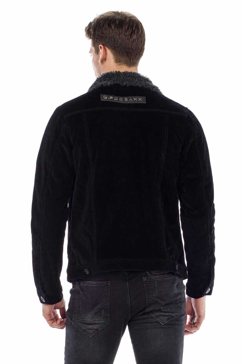 CJ231 Faux Fur Lined Buttoned Men's Velvet Jacket