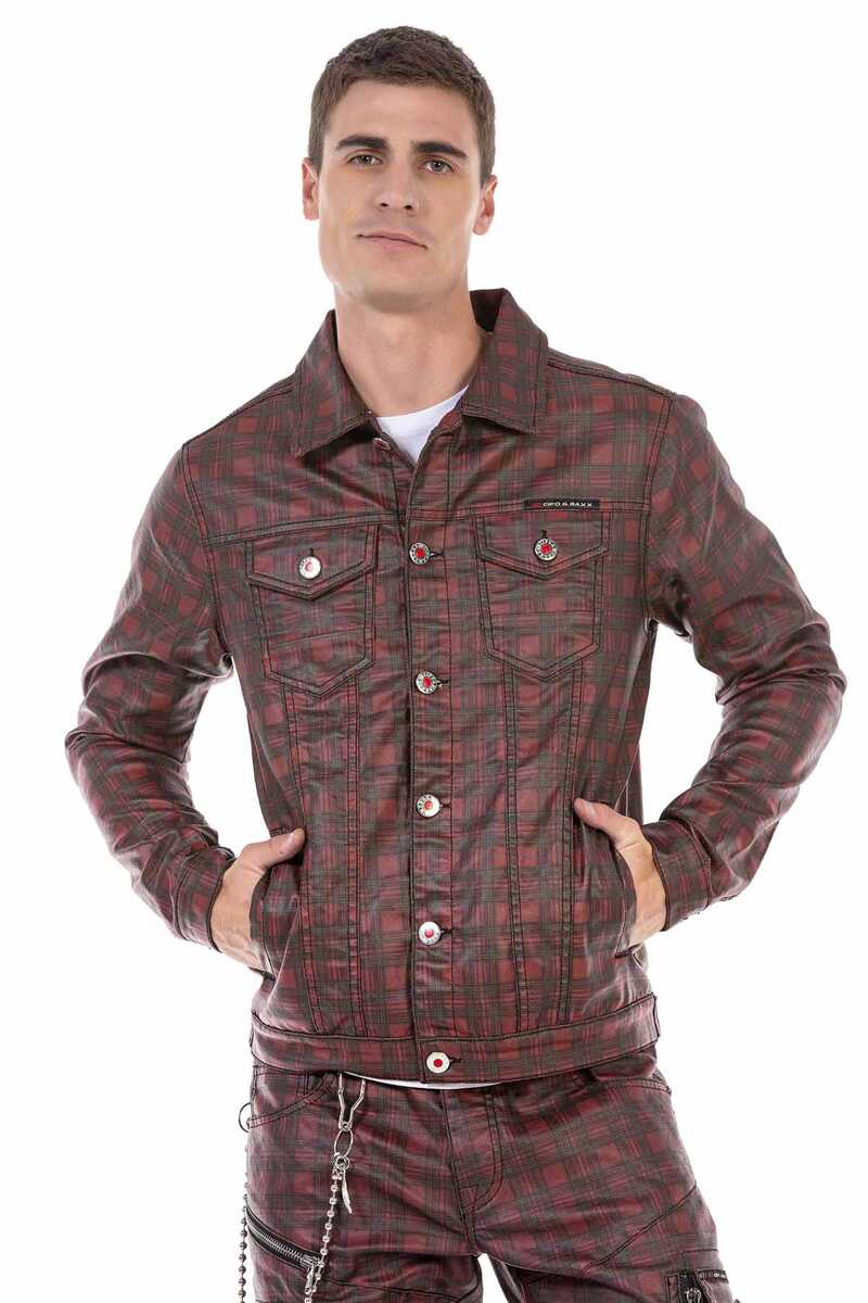 CJ277 Plaid Men's Jacket