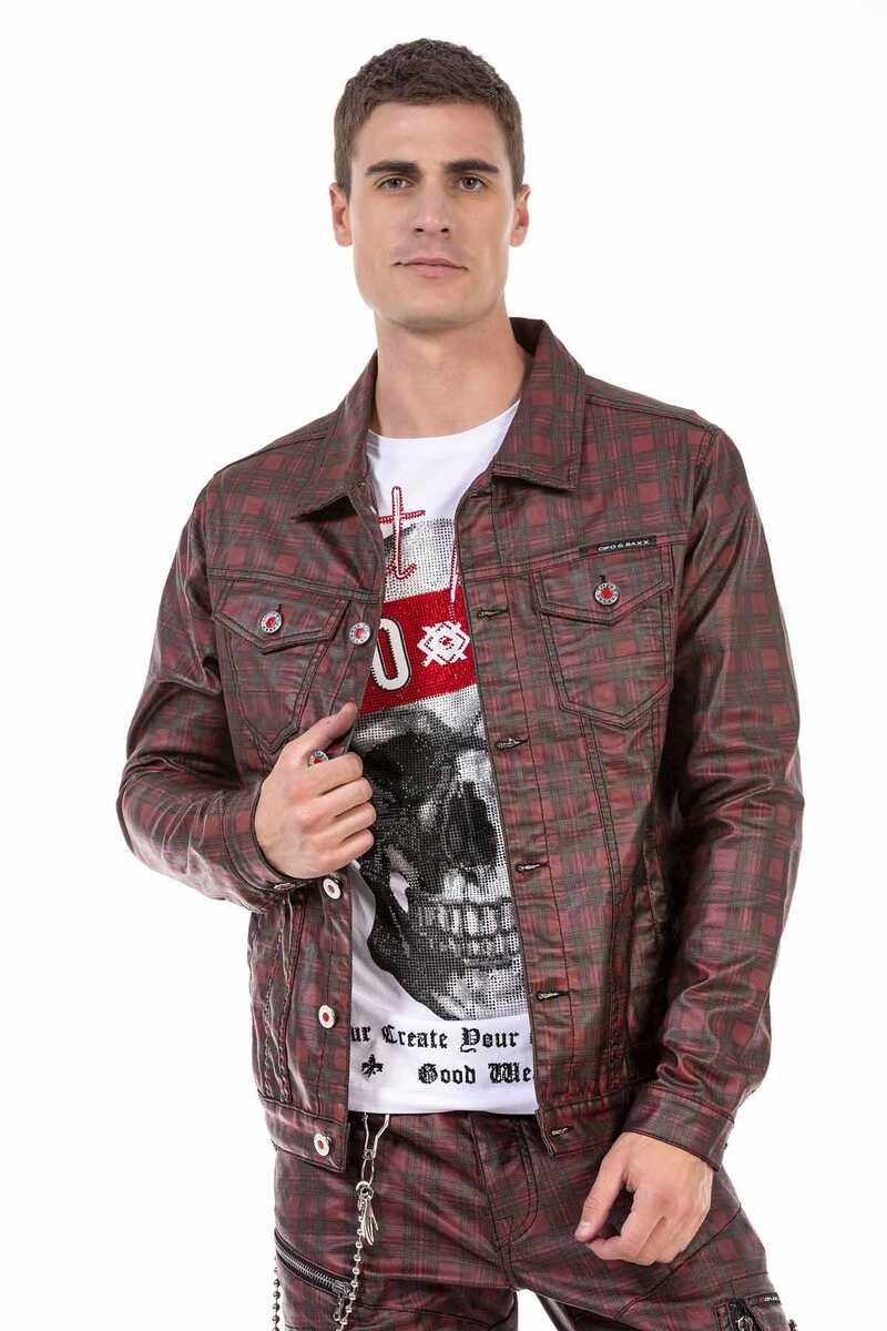 CJ277 Plaid Men's Jacket