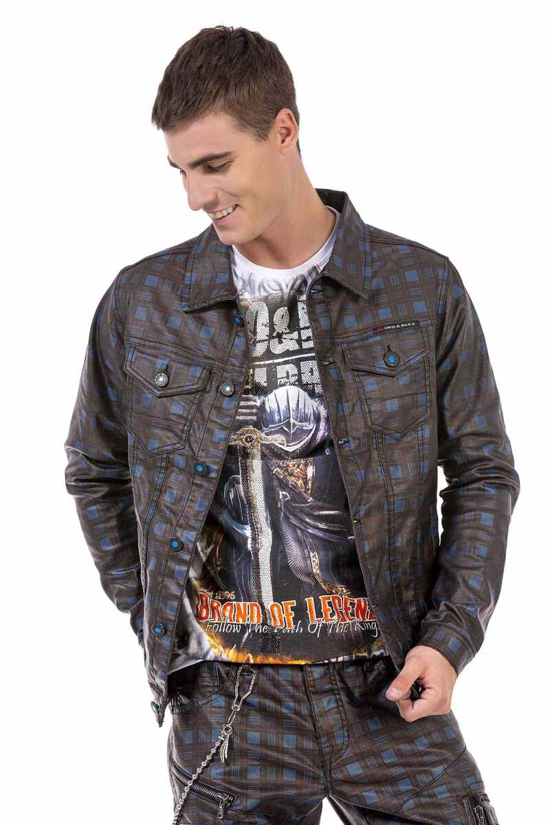 CJ278 Plaid Men's Jacket