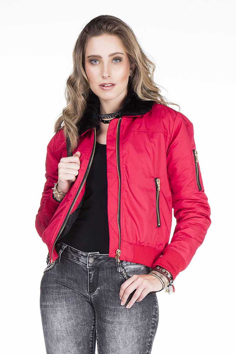 WJ141 Women's Removable Fur Collar Jacket