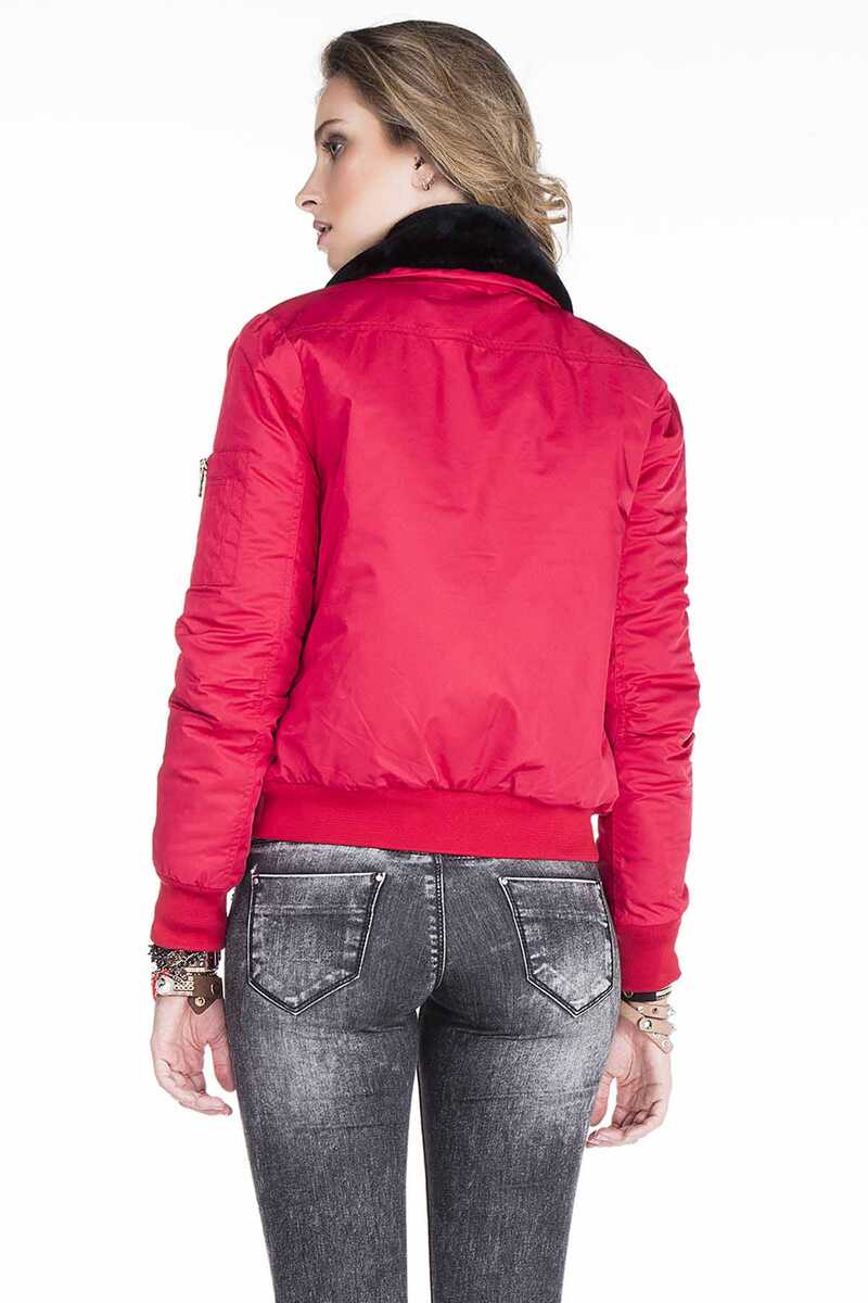 WJ141 Women's Removable Fur Collar Jacket