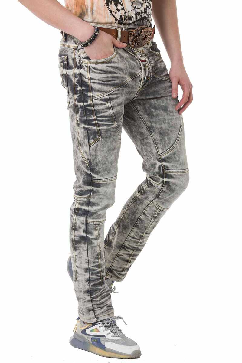 CD718 Paneled Washed Men's Jeans