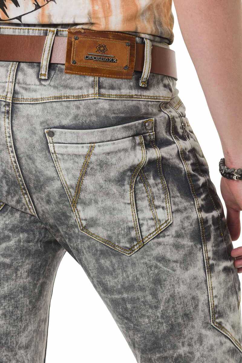 CD718 Paneled Washed Men's Jeans