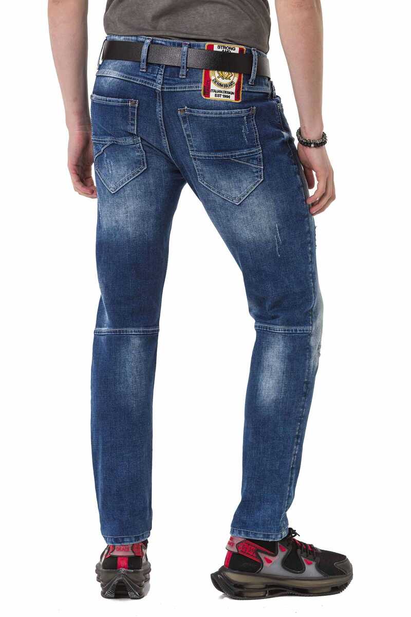 CD781 Ripped & Patched Men's Jeans