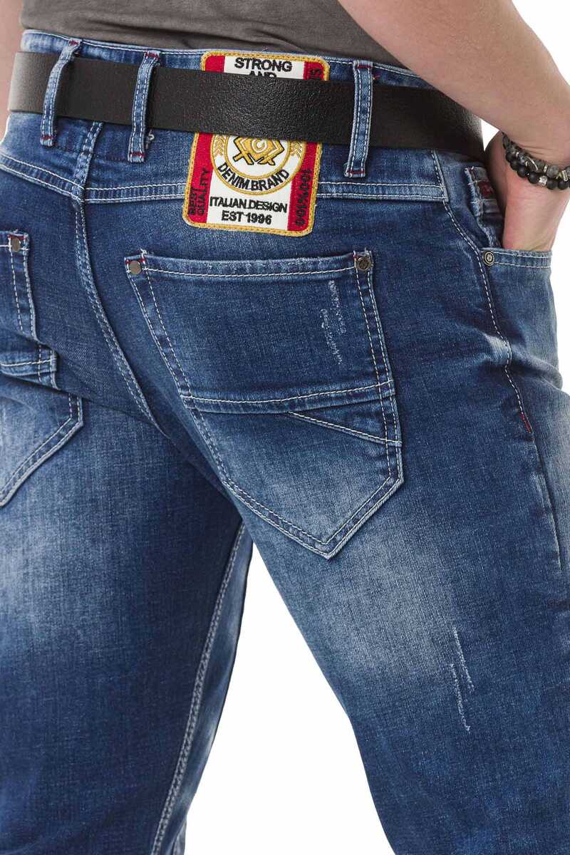 CD781 Ripped & Patched Men's Jeans