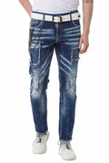 CD782 Ripped & Patched Men's Jeans