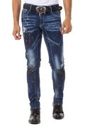 CD783 Spray Paint Detail Men's Jeans