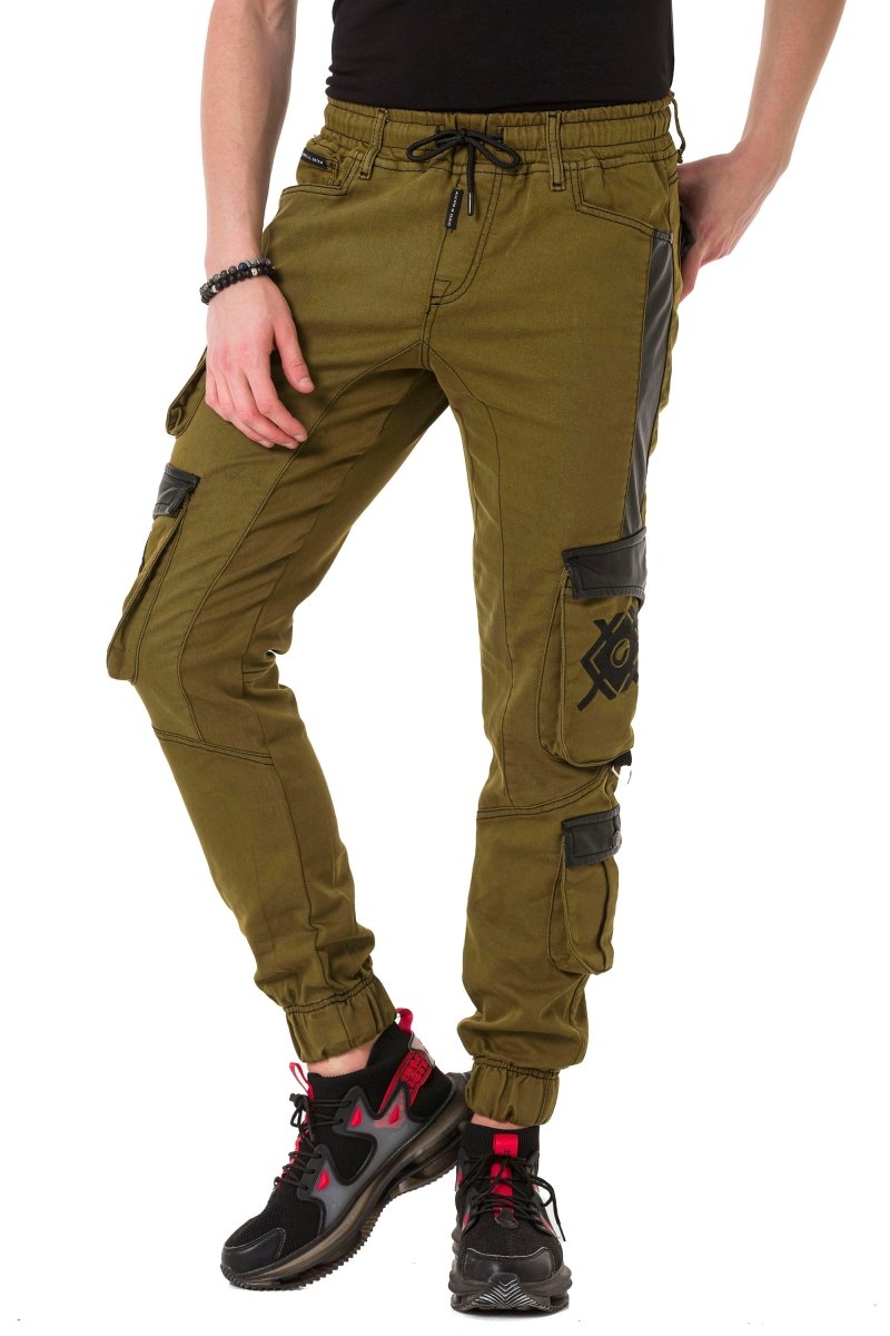 CD790 Elastic Cuff Cargo Pocket Men's Jeans