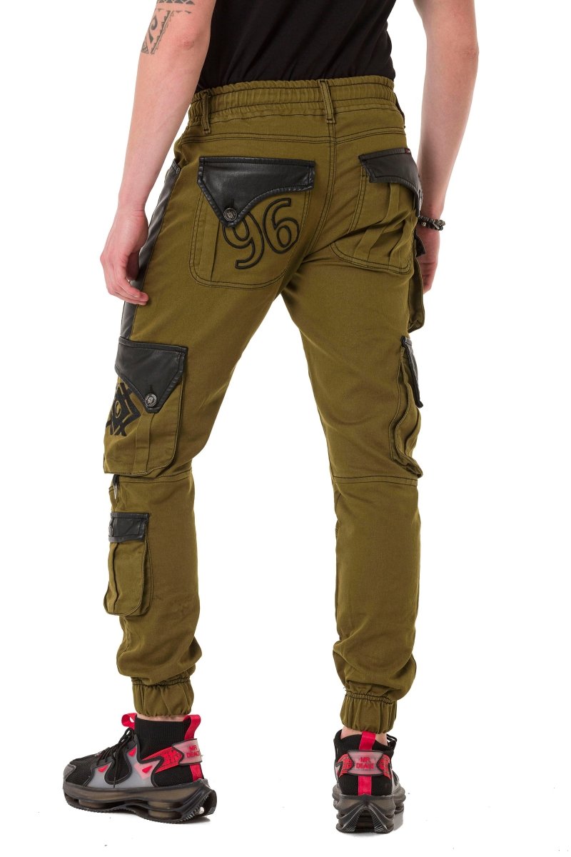 CD790 Elastic Cuff Cargo Pocket Men's Jeans