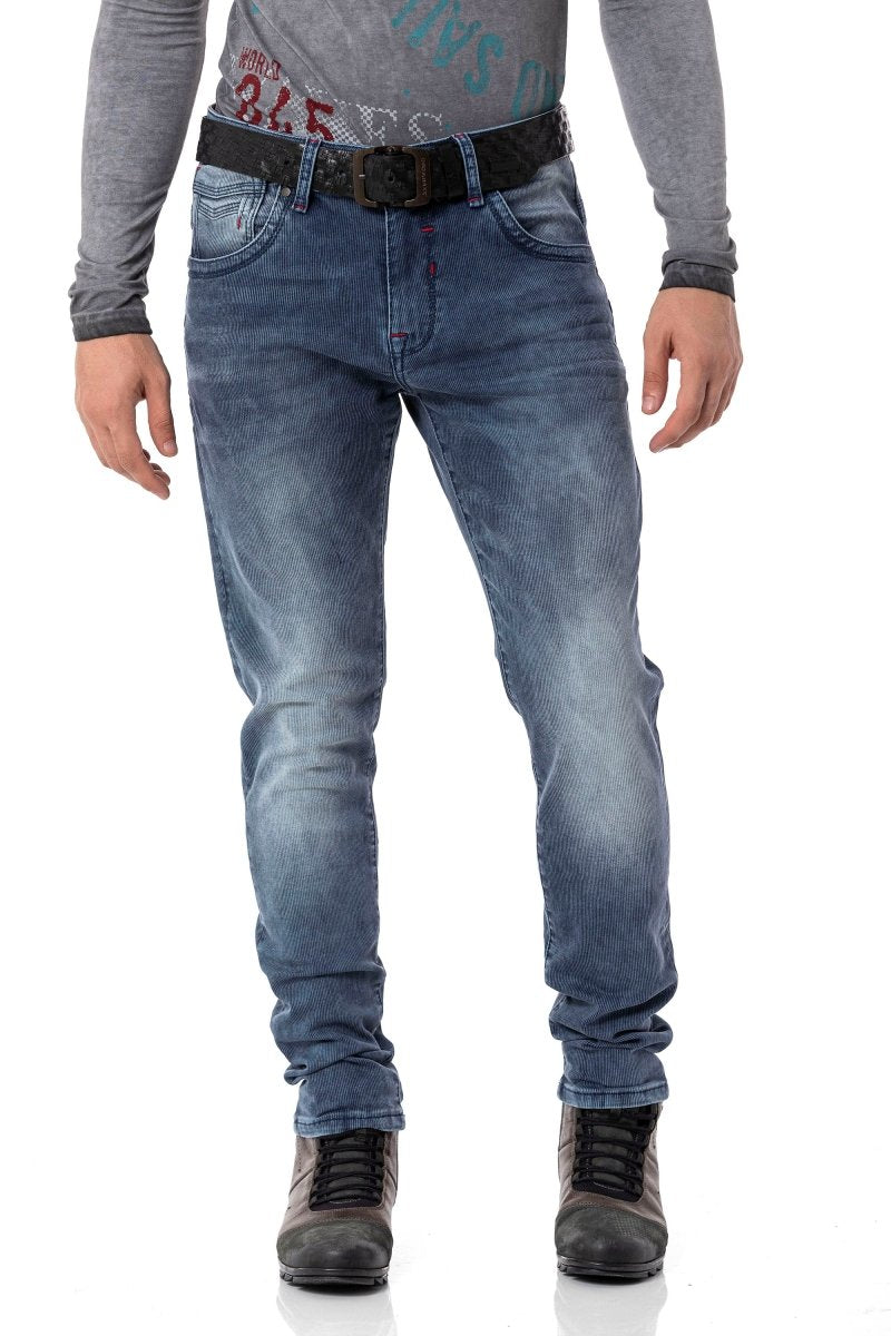 CD811 Velvet-Look Ribbed Men's Pants