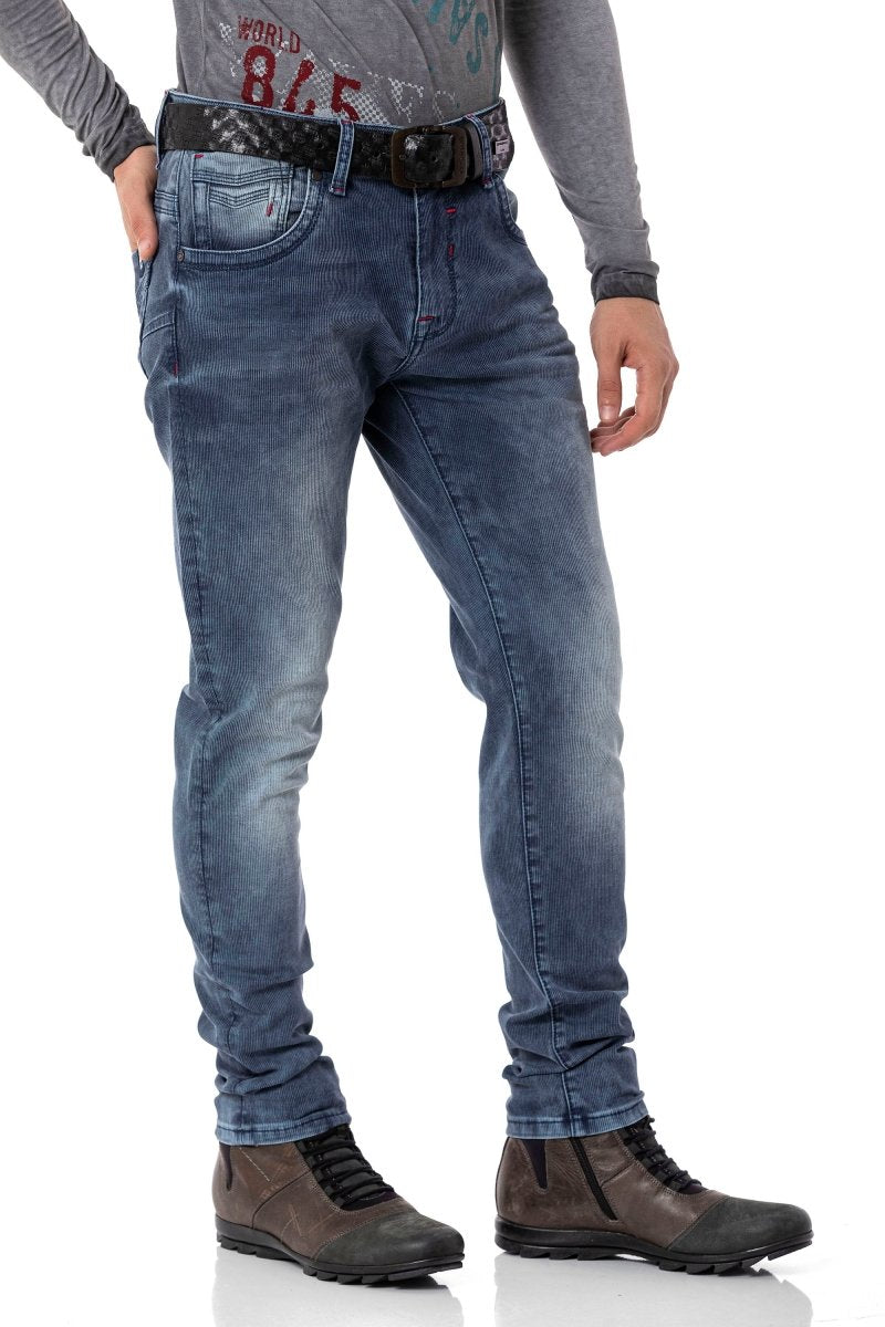 CD811 Velvet-Look Ribbed Men's Pants