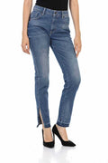 WD449 Ice Blue Women's Mom Jeans