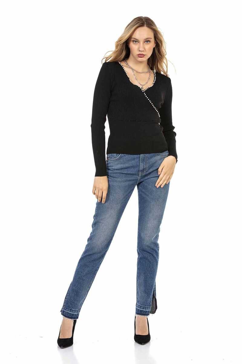 WD449 Ice Blue Women's Mom Jeans