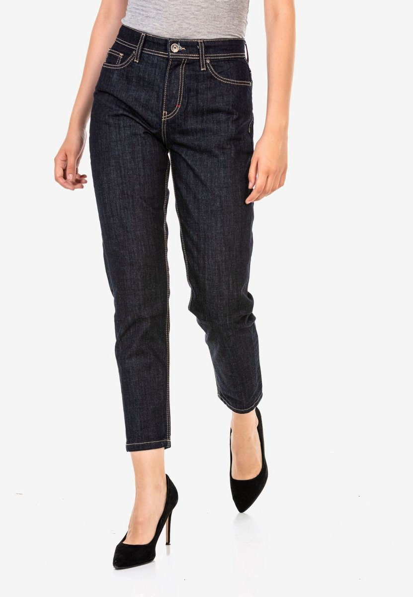 WD450 Dark Tone Mom Jeans