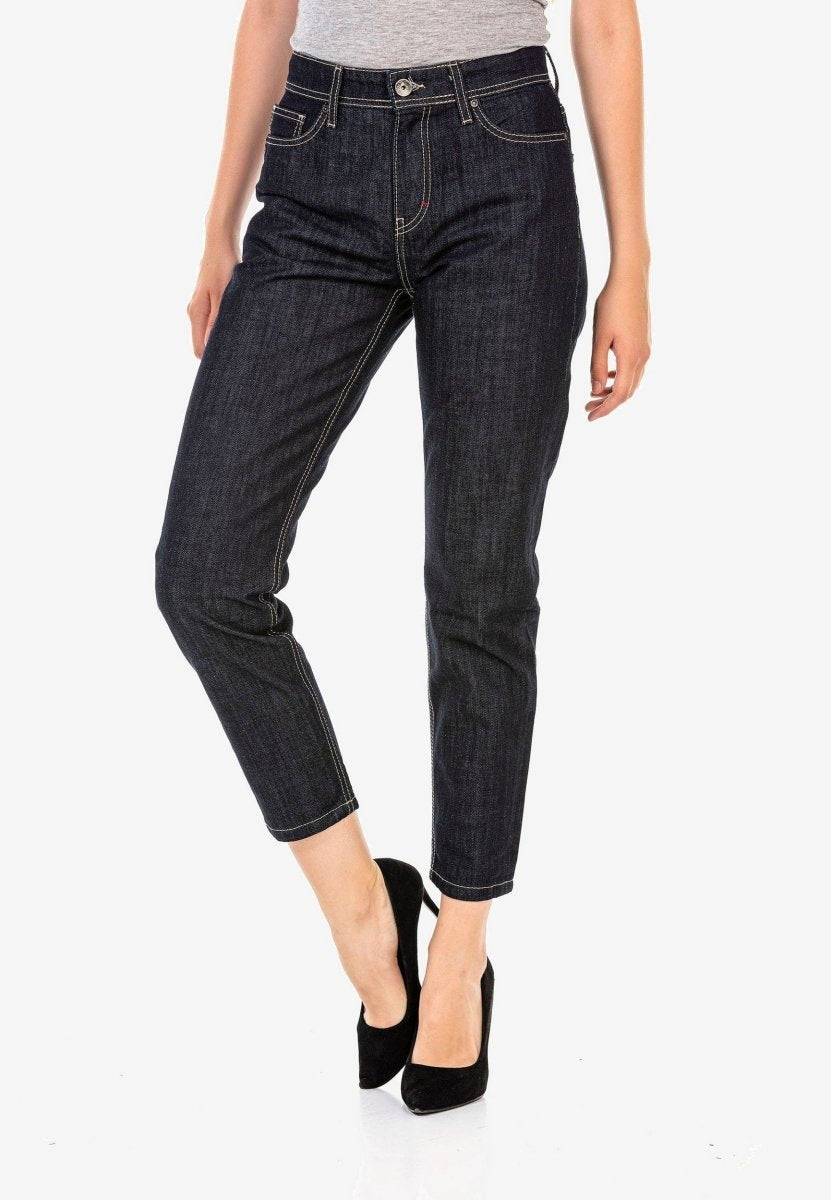 WD450 Dark Tone Mom Jeans