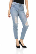 WD451 Ice Blue Mom Jeans