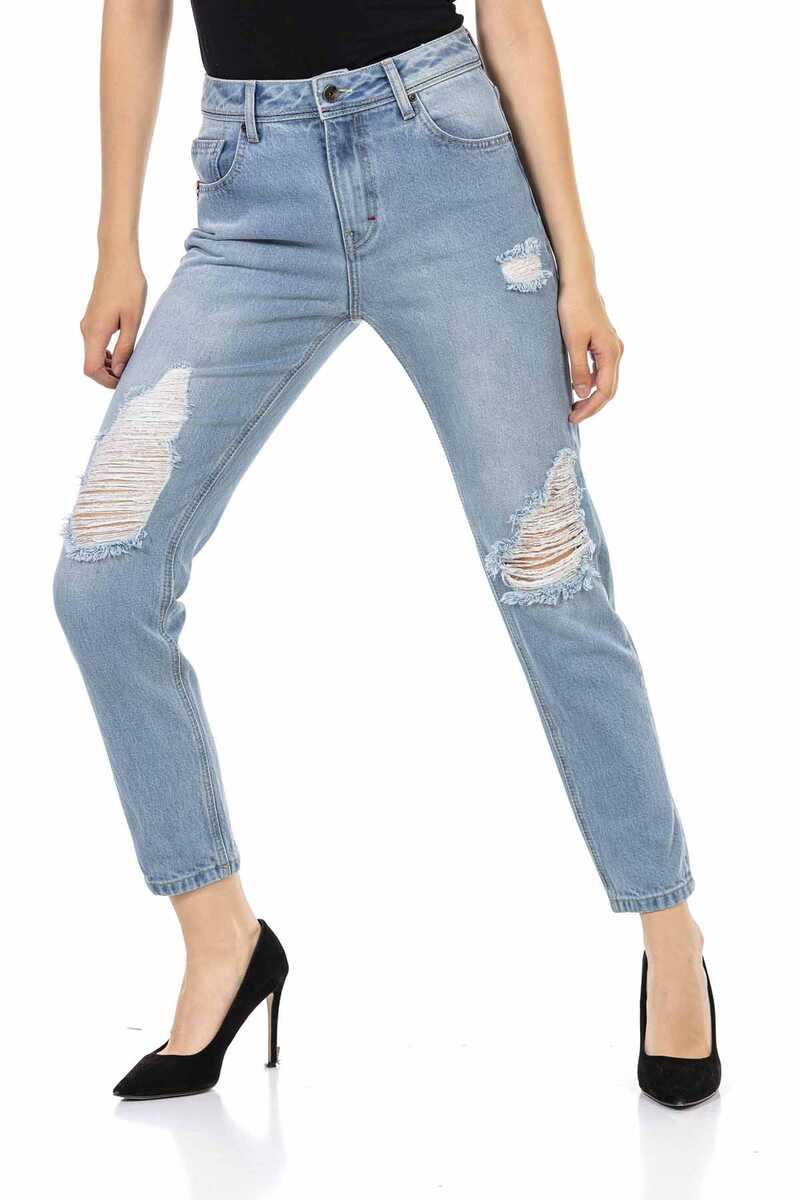 WD451 Ice Blue Mom Jeans