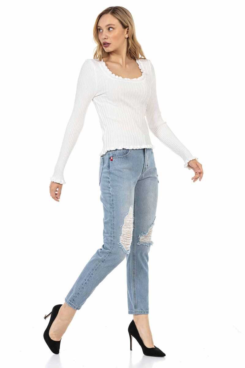 WD451 Ice Blue Mom Jeans