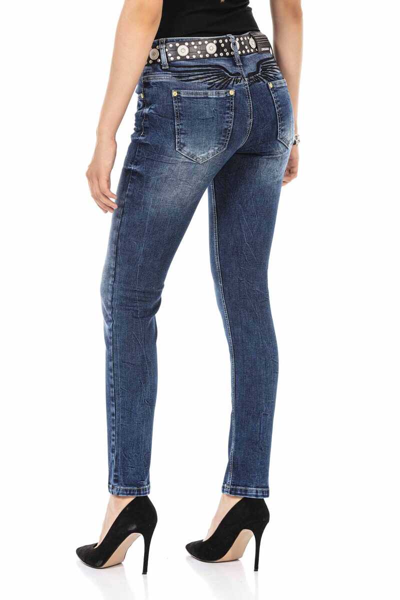 WD471 Embroidery Detail Women's Pants