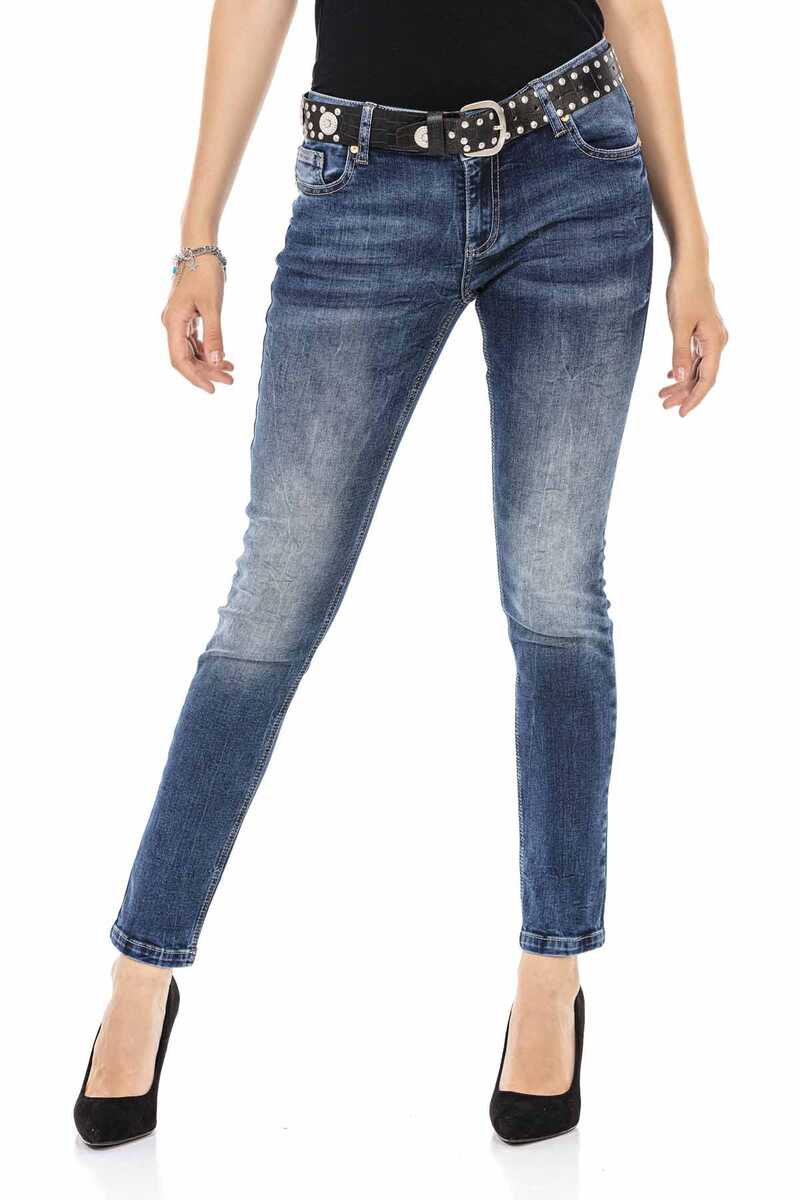 WD471 Embroidery Detail Women's Pants