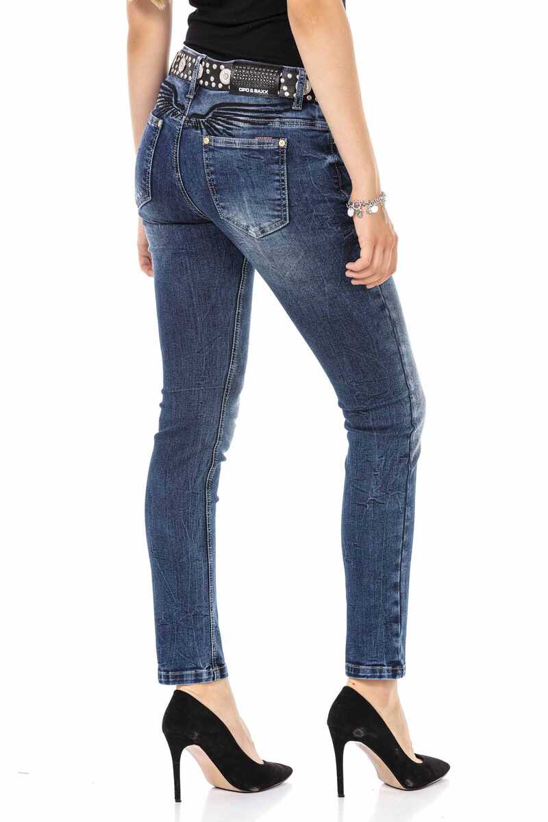 WD471 Embroidery Detail Women's Pants