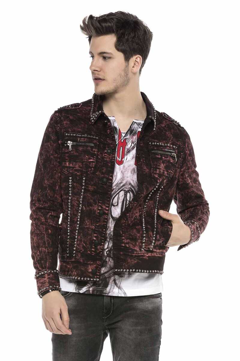 CJ251 Biker Style Denim Jacket
